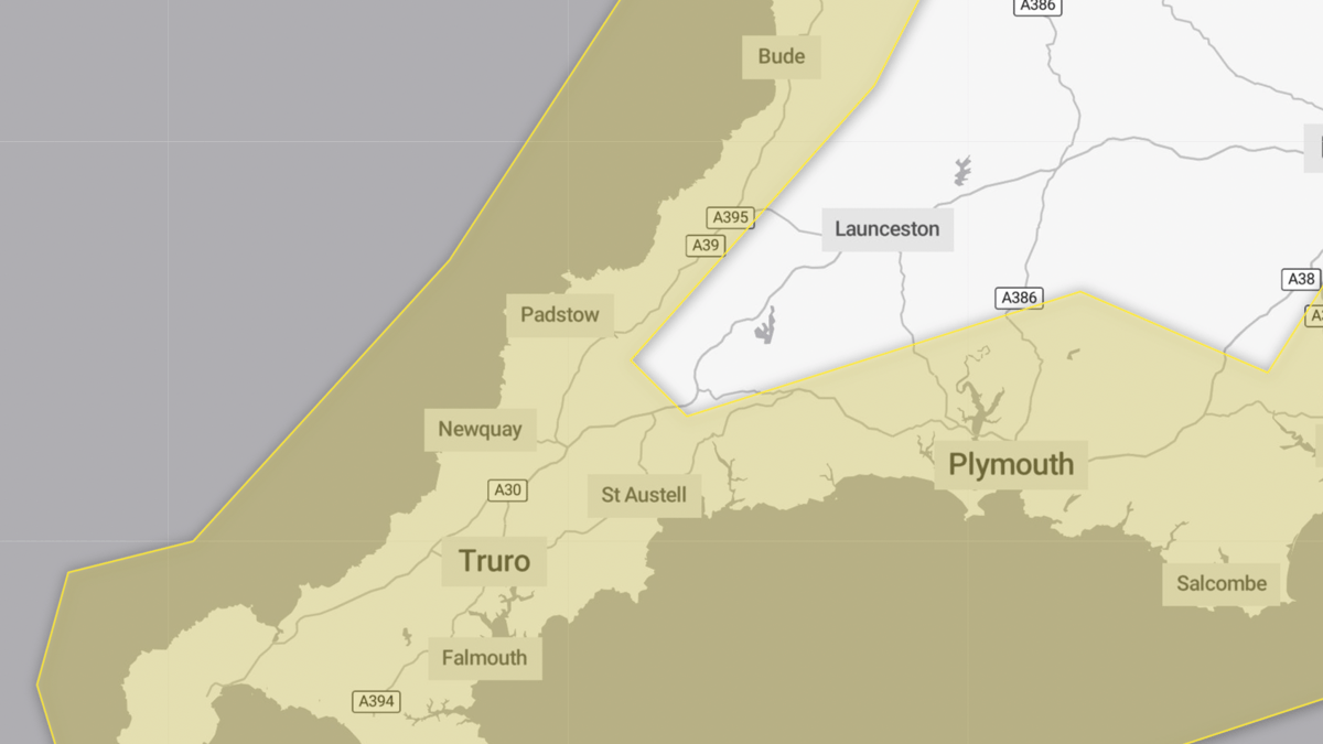 Storm Gerrit: yellow weather warning issued for Cornwall