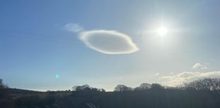 UFO cloud spotted hovering over Devon 