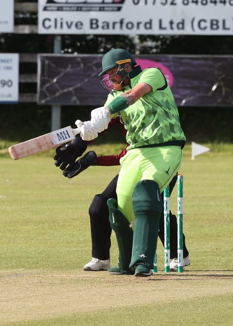 Matt Shepherd in T20 action against Werrington back in 2022. Picture: Glen Rogers