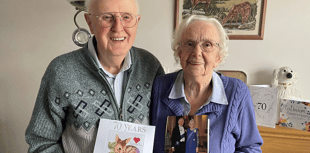 Couple return to chapel to celebrate Platinum wedding anniversary 