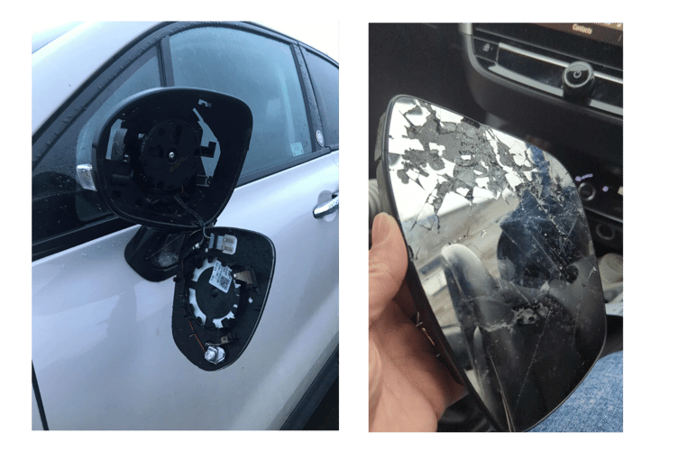 Damage from vehicles on Whitestone Road and Helman Tor View