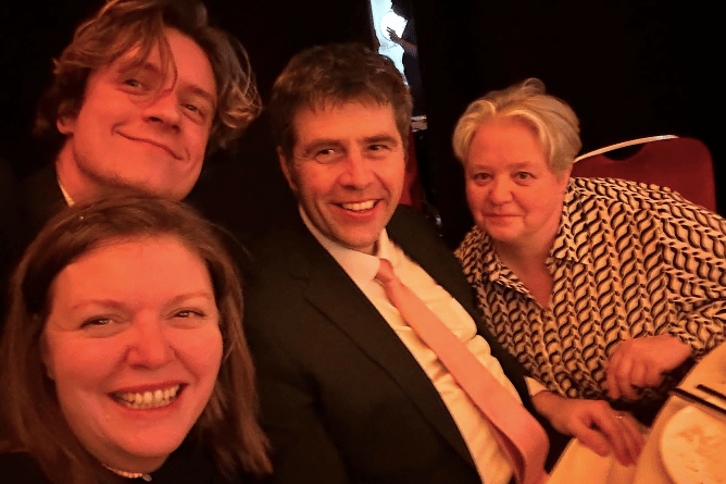 Scott Mann with fellow MP Cherylin Mackrory and staff at the National Kebab Awards 2024