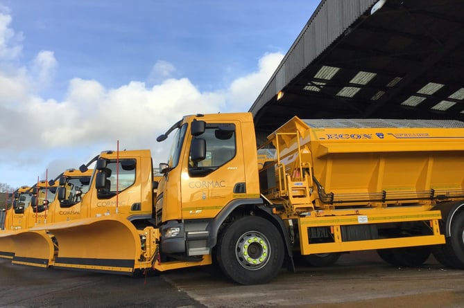 Five of Cornwall's gritting lorries awaiting new names