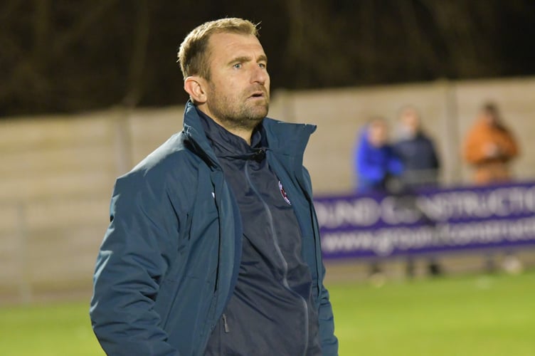 Truro City boss Paul Wotton on the touchline.