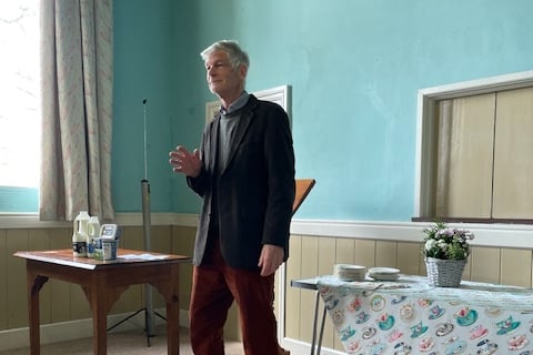 Bill Clarke from Trewithen Dairy gave an informative talk during the Werrington Ladies' Circle's latest meeting
