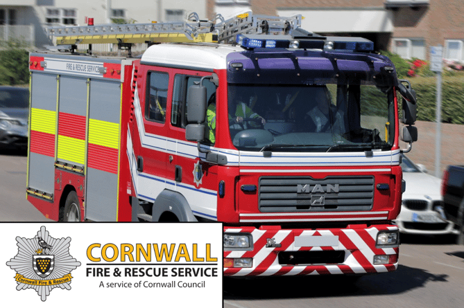 Cornwall Fire and rescue fire engine