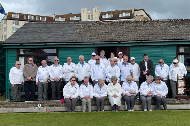 Bude Bowling Club members and sponsors at the green on Saturday.