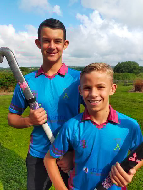 Teenage brothers Charles (left) and Henry Walker scored three of Bude's four goals on Saturday.