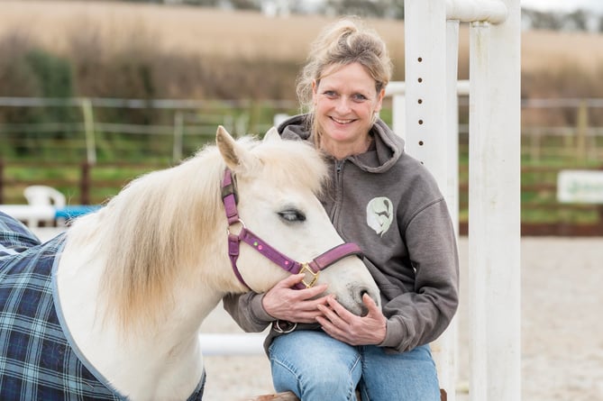 Lisa Deacon, Equine Connect, Bodmin with Rosie the pony.