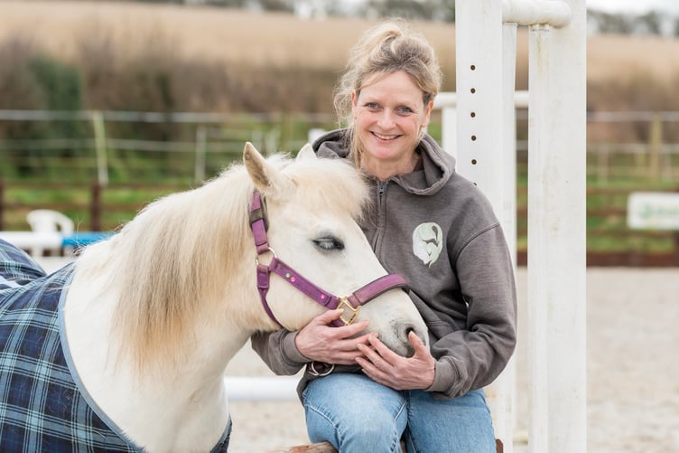 Lisa Deacon, Equine Connect, Bodmin with Rosie the pony.