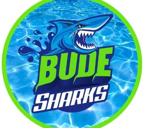 Bude Sharks Swimming Club logo.