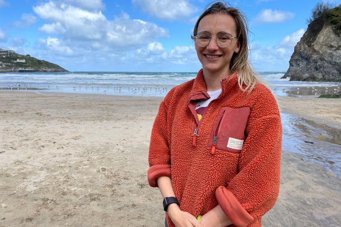 Journalist, broadcaster and author Grace Blakeley, pictured at Towan Beach, Newquay. (Aaron Greenaway)