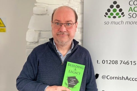 Paul Miller, an experienced  business adviser and accountant based in Bodmin, with his new book