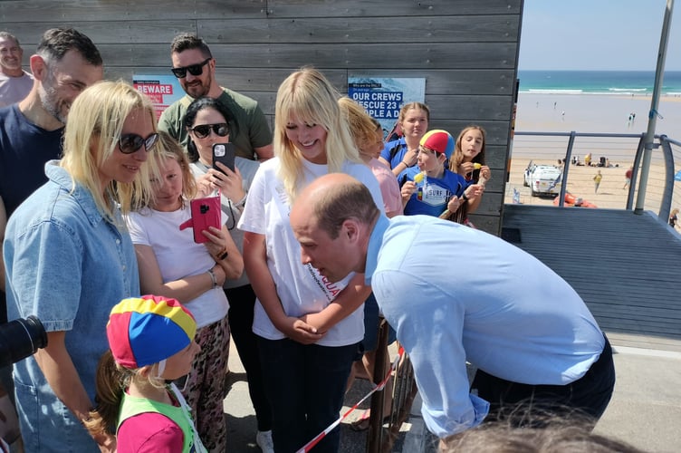 Prince William talks to the public