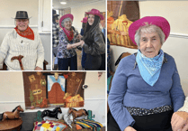 Care home residents embrace a wild west themed hoedown