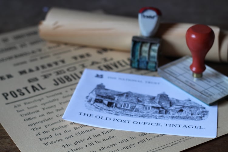 Vintage postal equipment, stamps and letters at Tintagel Old Post Office. (Picture: National Trust Images/Rhodri Davies)