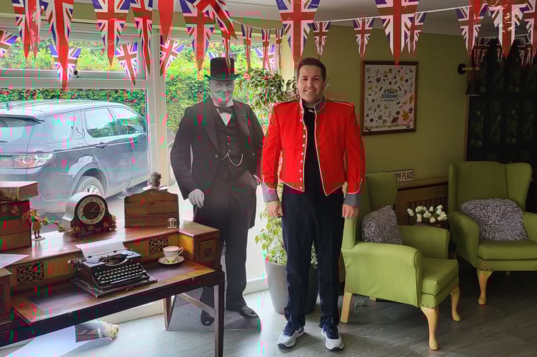 There was a life size version of Winston Churchill