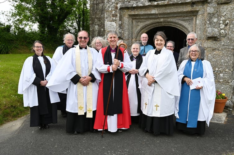 There was a good attendance at the induction of Reverend David Saunders to the Bude Coast and Country Benefice as Oversight Minister. (Picture: David Martin)