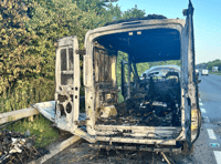 Fire crews tackle vehicle fire on A30