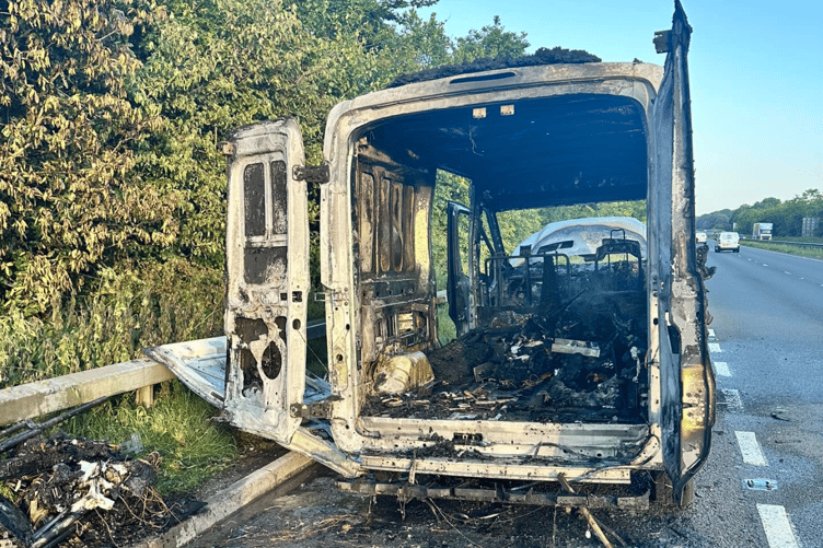 Launceston Community Fire Station A30 Van fire