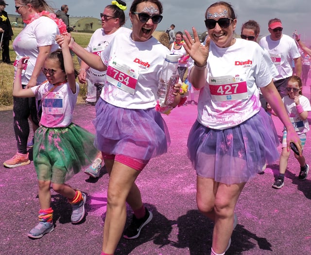 Rainbows descend for fun run’s 10th birthday