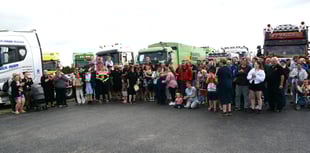 South West Truckers convoy through Bude to celebrate inspiring locals
