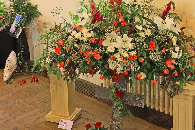 One of the many amazing displays in Launceston In Bloom's Flower Festival