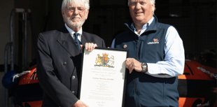 Bude RNLI volunteer recognised for 47 years service 