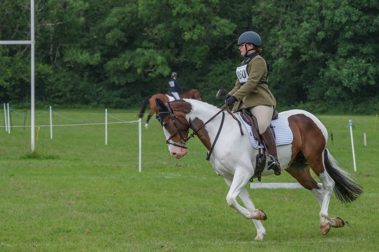 Dressage on the rugby field in the drizzle. (Picture: Nicole and Robert Forrester)