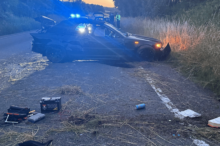 Wadebridge A39 Car Crash