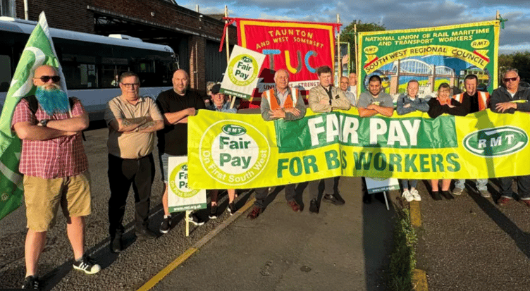 RMT union members working for First Bus are to take strike and other industrial action disrupting local bus services during August.