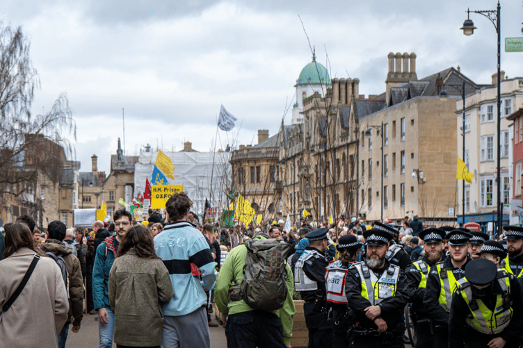 Protest stock image
