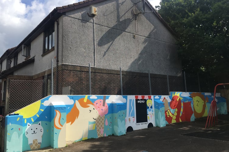 THE finished mural by Brad Waters