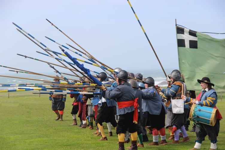 The Post is grateful to Chris Wonnacott for supplying this picture from the not too distant past on May 10, 2014. He said "This shows a re-enactment on Bude Downs, by members of the local Sealed Knot."