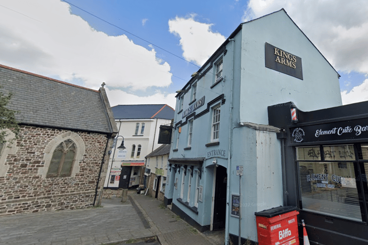 Two men entered the pub and approached a group of other men within the alleyway of The King's Arms, Okehampton. (Picture: Google)
