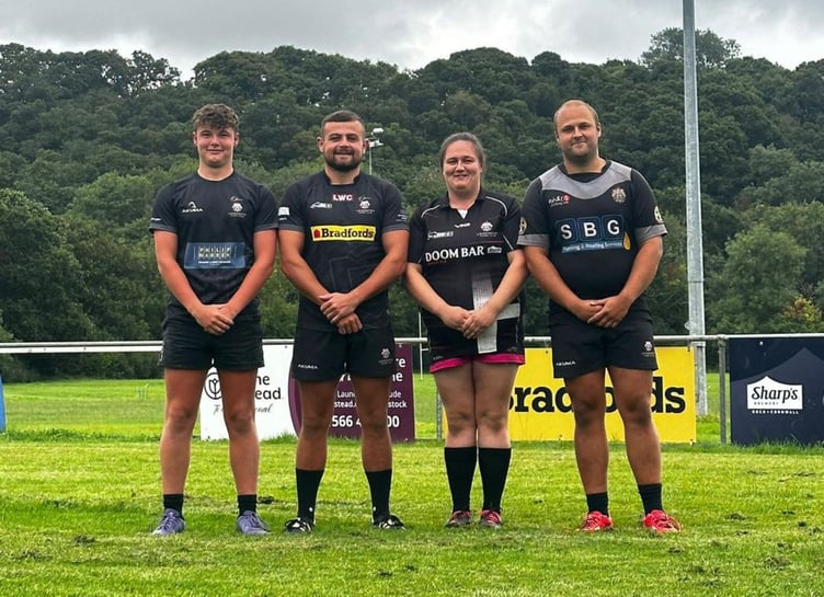 Launceston's captains. From left: Luke Howe - Colts; Tom Sandercock - Cornish All Blacks; Mel Ruby - Launceston Ladies; Ollie Martin - Launceston Castles.