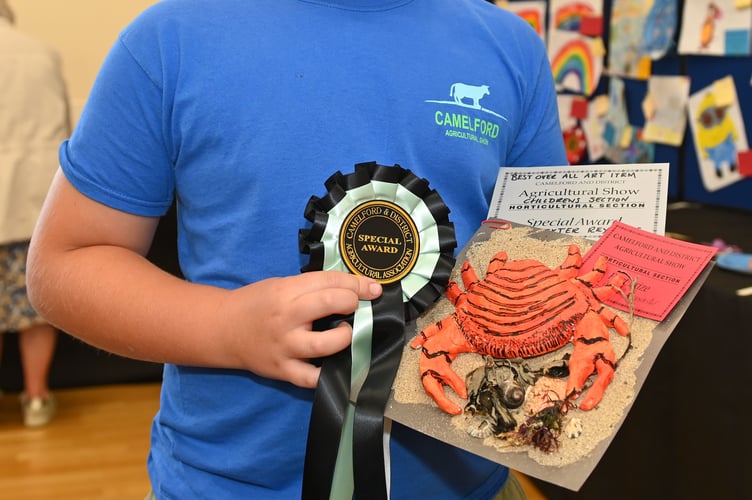 Dexter Reynolds delighted to receive a special award and best over all art item with his Sea Creature (Picture: Adrian Jasper)