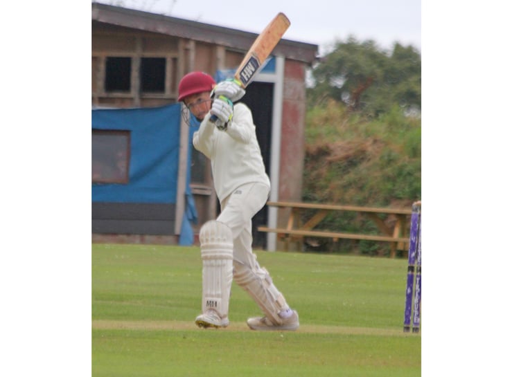 Werrington's young all-rounder Sam Smeeth, who later took 3-18 with his left-arm spin, made 25 at the top of the order against Grampound Road Seconds on Saturday in Division Three East. Picture: Paul Hamlyn