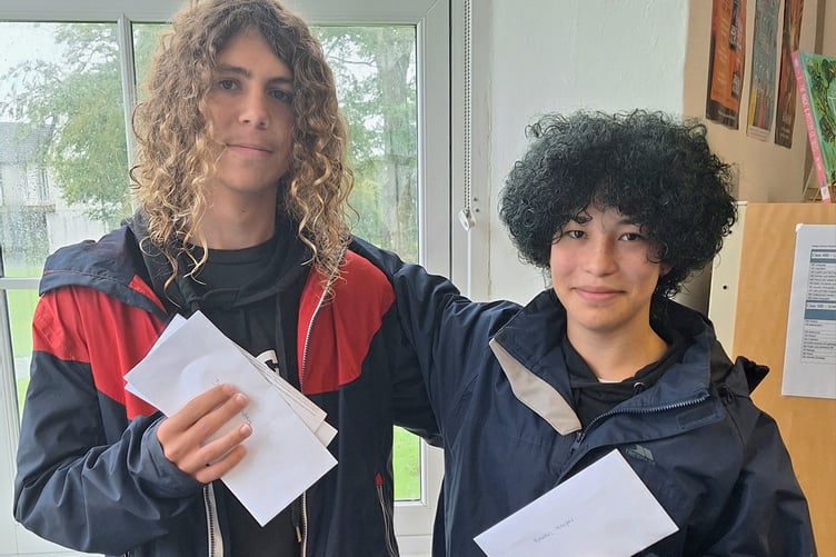 Shebbear College students Dylan Munday and Rowan Harper.