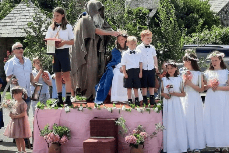 This year's royalty took their seat in pride of place among visitors