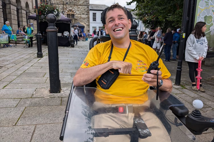 Cllr Pete Skea helping out with the organisation of the event