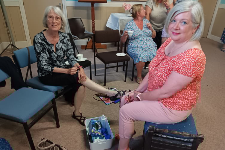 Wendy Redwood from SW Podiatry Clinic based at the Homeleigh Garden Centre in Launceston who gave a talk on quality care and advice for feet