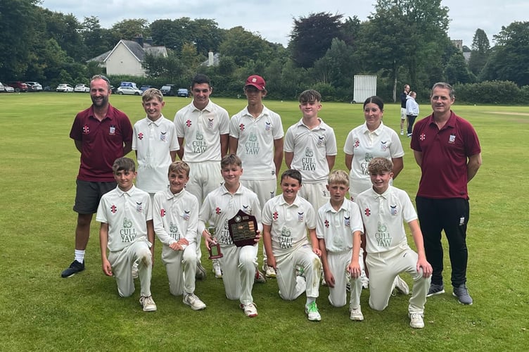 Werrington's Under 15 team. Back row: Ben Smeeth (coach), Tom Petherick, Billy Uglow, Tyler May, Matt Gilmour, Grace Kirby and Rob May (coach).
Front row: Tyler Jasper, Sam Smeeth, Ed Walters (captain), Sam Uglow, George Petherick, Rory Sachs. Picture: Werrington CC