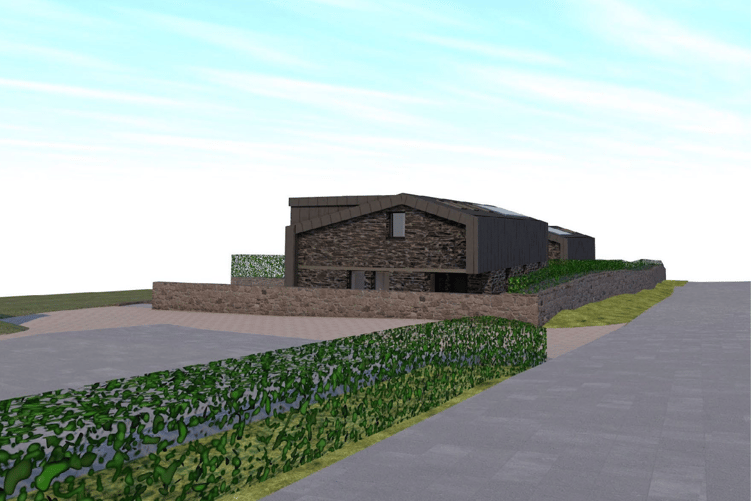 Illustration of the appearance of the two developments from the adjacent road