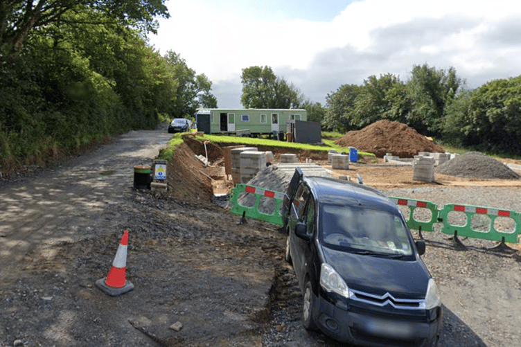 The approximate location where the glamping pods would be located