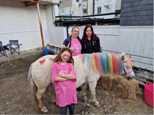 'Annie the Magical Unicorn' and highly trained unicorn handler Renesmee Parkhouse
