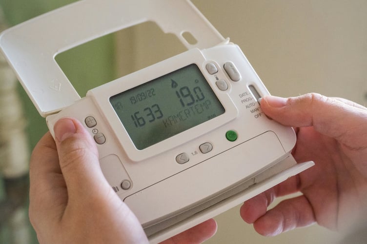 Central heating controls stock image