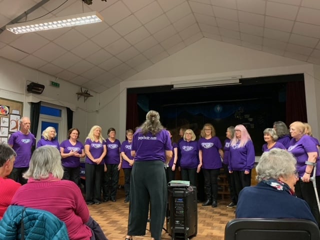 The highlight of the night for Coad's Green Women's Institute was the entertainment provided by the Launceston Pop Choir, under the enthusiastic directorship of Sarah Bradley