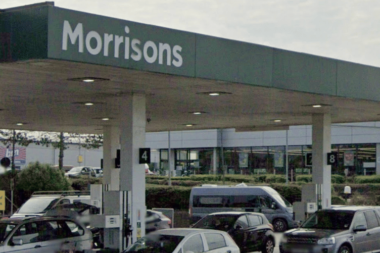 Morrisons fuel station on Stucley Road, Stratton