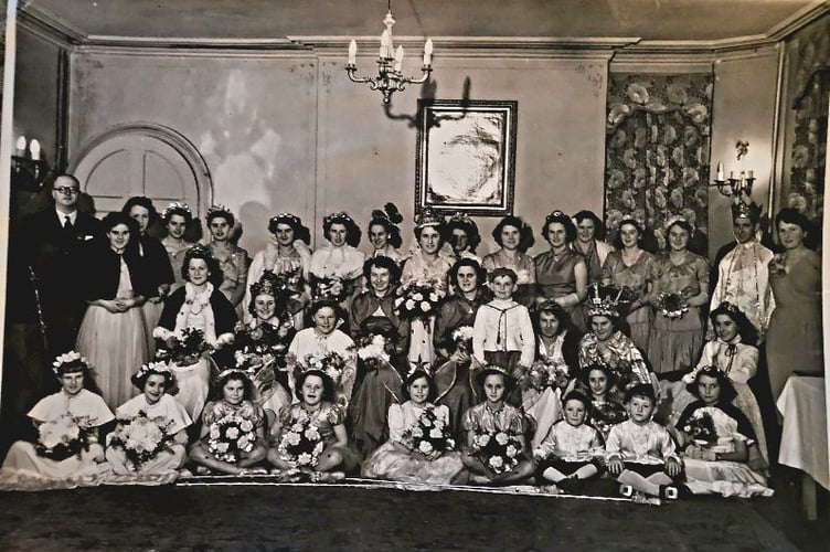 The Post is grateful to Zena Piper for suppling this photograph of Holsworthy's Carnival Royalty. Her mother. Margaret Parrish, was the carnival queen (pictured) on her birthday 74 years ago. Zena said: "She is from Holsworthy celebrating her 90th birthday this year on November 15, 2024. Shown here in the top room at the White Hart Hotel Holsworthy with other local royalty. She was carnival queen on her birthday 74 years ago. Carnival traditions have not changed a lot." Holsworthy Carnival is on November 16 this year.
